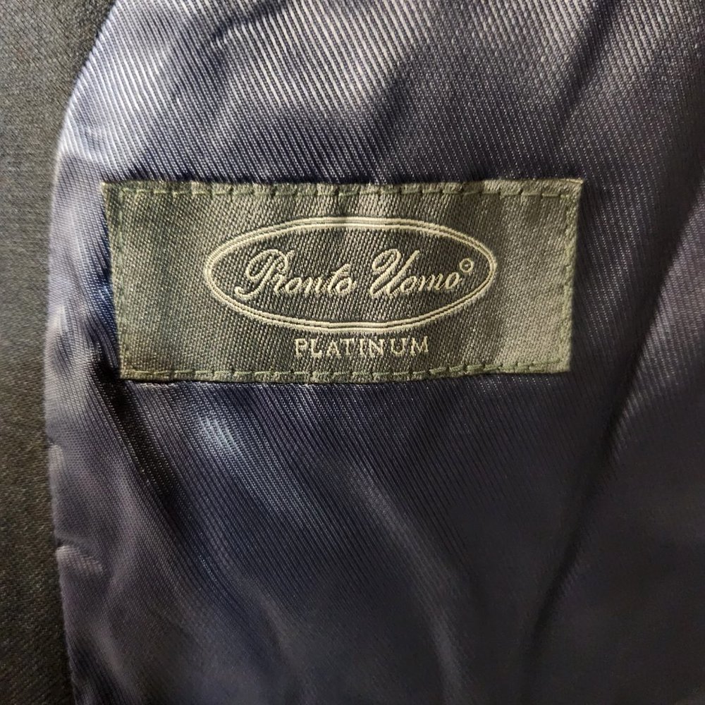 Pronto Uomo Navy Sport Coat Size 40R - Picture 3 of 4